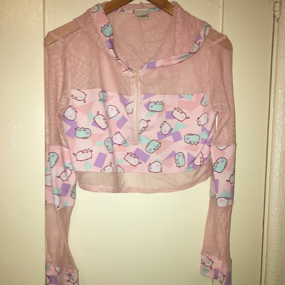 Pusheen mesh long sleeve shirt